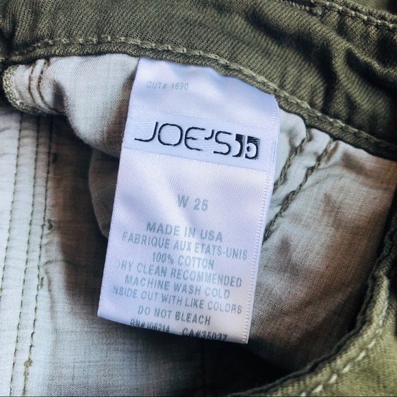 Joe’s Jeans Khaki Military flat front mid rise short size 25 5” inseam - Picture 7 of 7